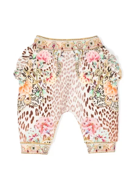 Legginsy dziecięce Camilla brązowe