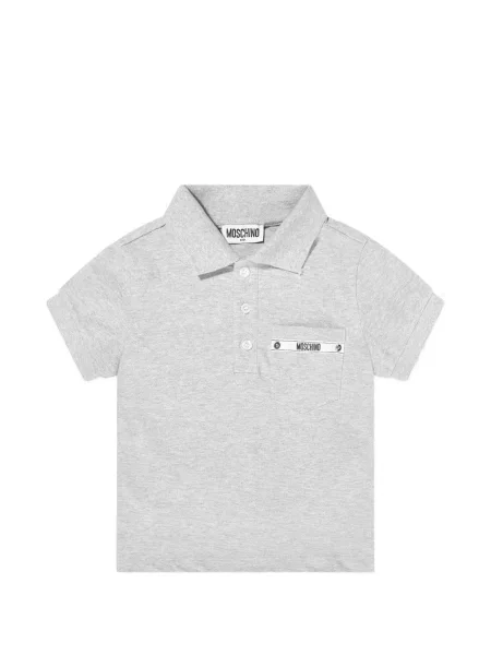Koszulka polo dziecięca Moschino szara