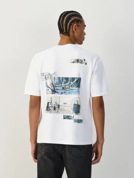 Next Tricou albastru / negru alb