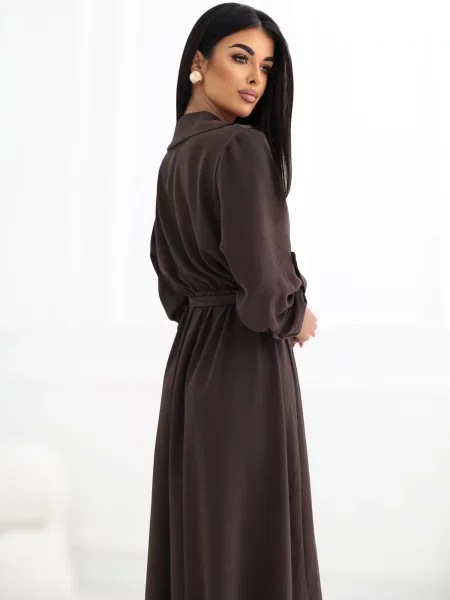 Haljina košulja Italy Moda smeđa