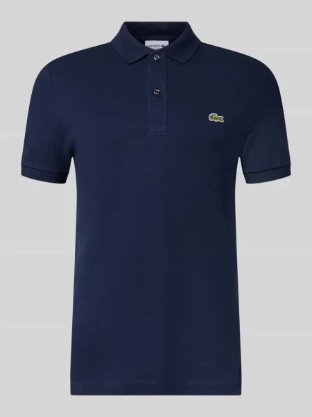 Koszulka polo o kroju slim fit z czystej bawełny Lacoste niebieska
