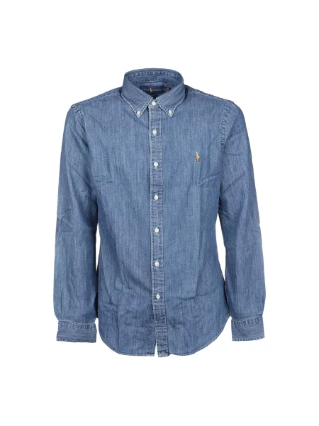 Koszula dżinsowa Polo Ralph Lauren z długim rękawem niebieska