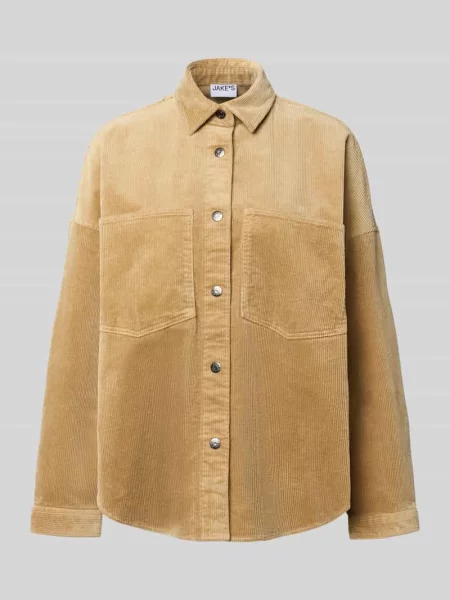 Bluzka koszulowa o kroju regular fit z imitacji sztruksu Jake*s Casual