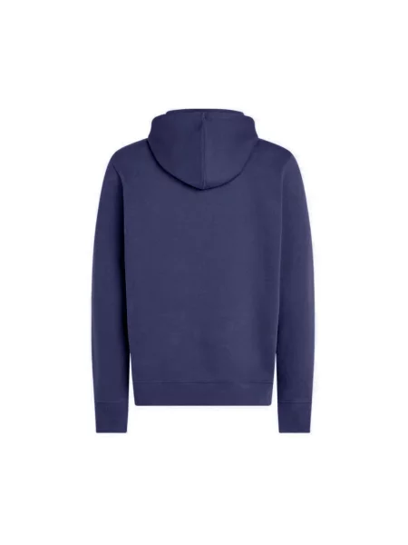 Tommy Hilfiger bluza granatowy z kapturem z aplikacją niebieska
