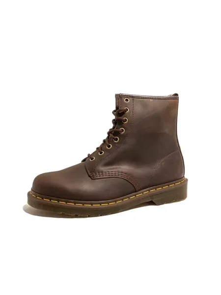 Botki Dr. Martens skórzane brązowe