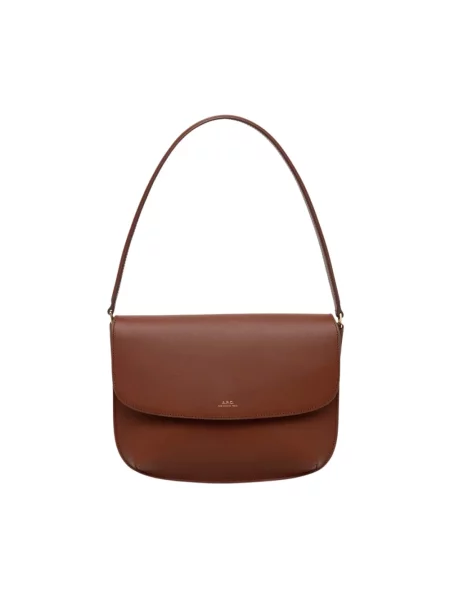 A.P.C. torebka skórzana sac sarah shoulder brązowy