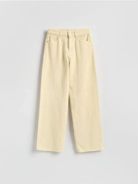 Reserved Pantaloni reiați yellow jeans galben