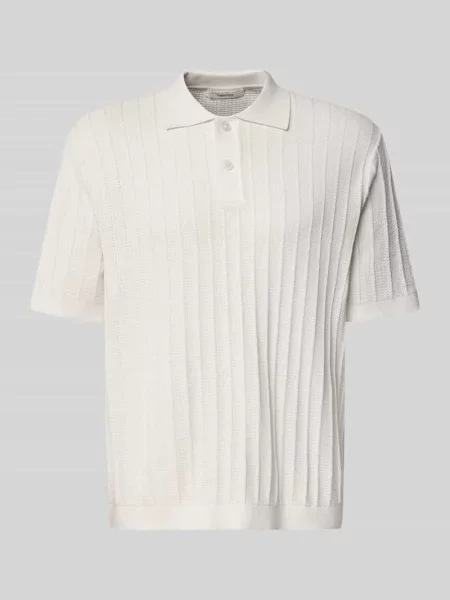 Koszulka polo o kroju regular fit z bawełnianej dzianiny model DANE' Selected Homme biała