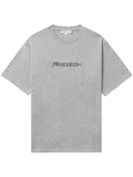 Tricou Jw Anderson cu broderie gri