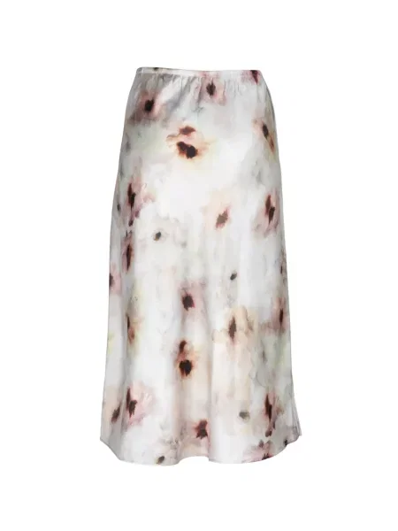 Fustă midi Vince cu model floral cu imagine alb