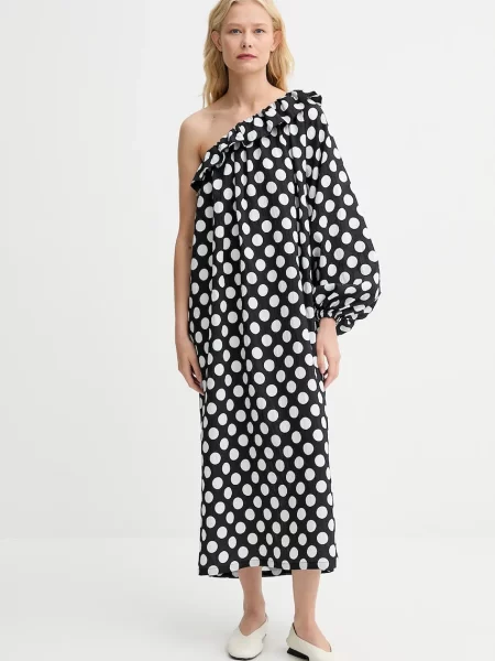 The Sleeper rochie midi drept negru