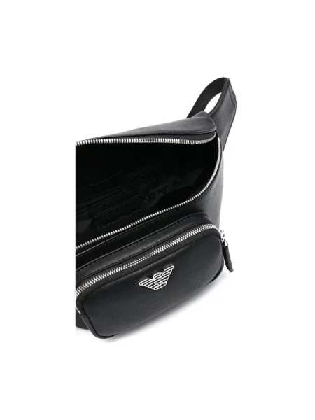 Nerka Emporio Armani skórzana czarna