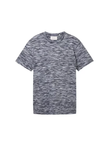 TOM TAILOR Tricou bleumarin alb