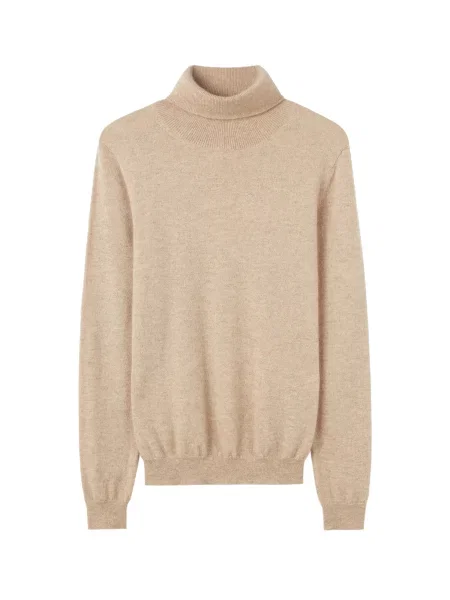 GOBI Cashmere Pulover Women's Essential Cashmere Turtleneck Sweater pudră roz