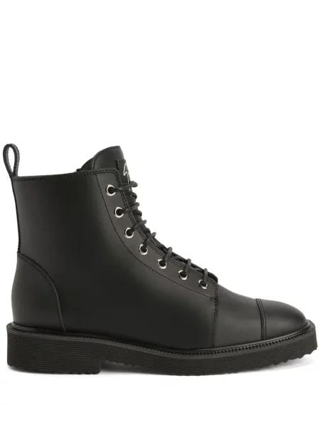 Botine Giuseppe Zanotti cu șireturi din dantelă negru