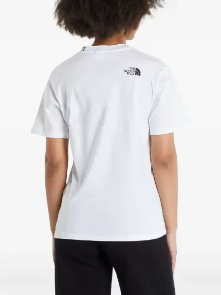 Tricou The North Face cu broderie alb