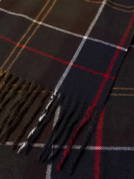 Szal z wzorem na całej powierzchni model HAILES' Barbour zielona