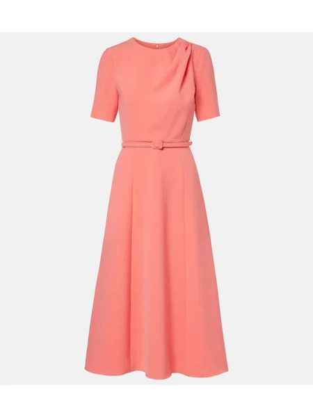 Rochie midi Carolina Herrera până la genunchi de costum roz
