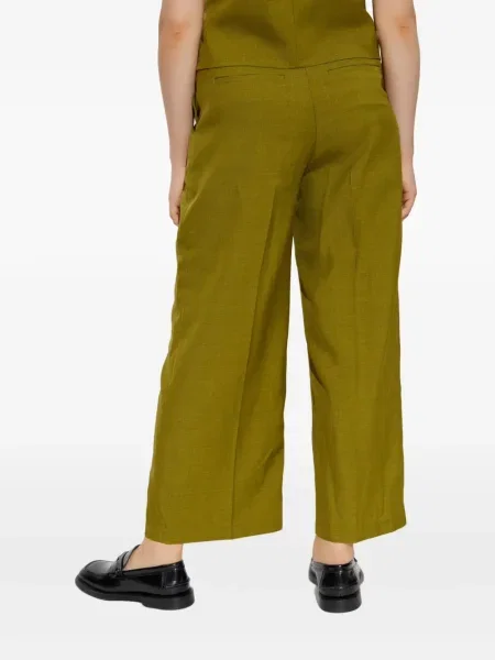 Pantaloni Theory plisate verde
