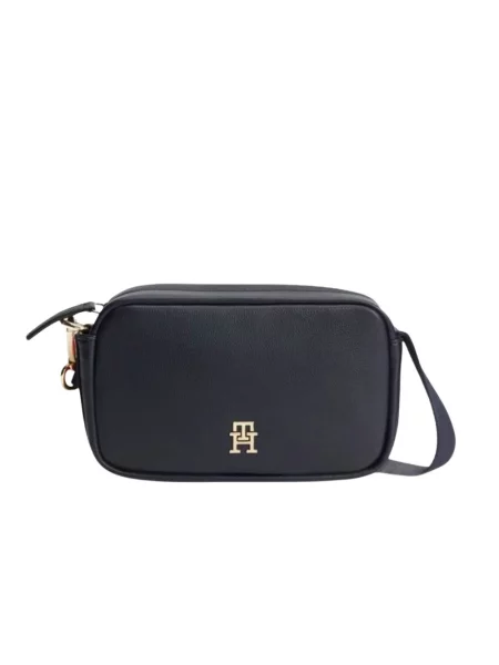 Torebka crossbody Tommy Hilfiger skórzana niebieska