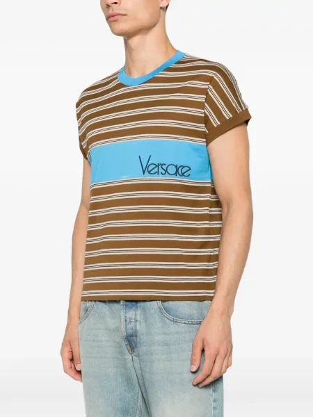 Tricou Versace cu broderie maro