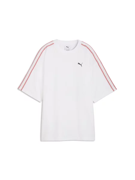 PUMA Młodzieżowa koszulka oversize z grafiką Akcesoria biały