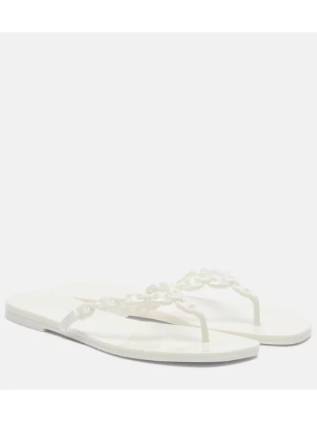 Chiloți tanga Tory Burch alb