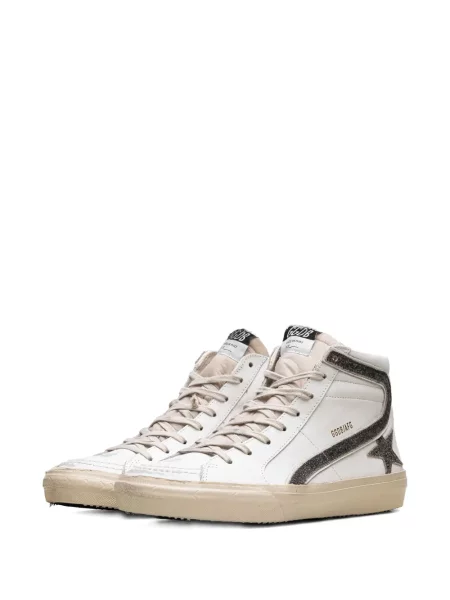 Sneakerși Golden Goose Slide din piele alb