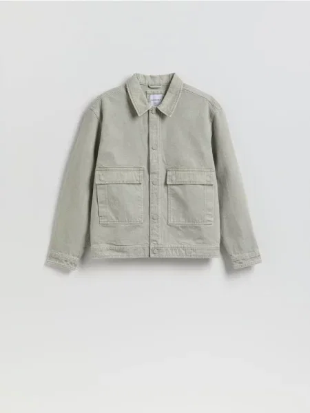 Reserved Geacă de blugi decolorată verde