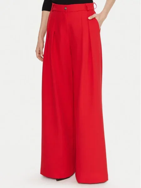 Maryley Medžiaginės kelnės raudona