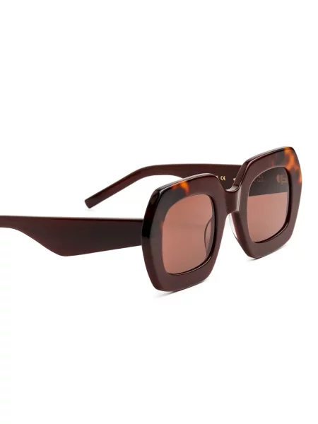 Ochelari de soare Kaleos cu imprimeu geometric maro