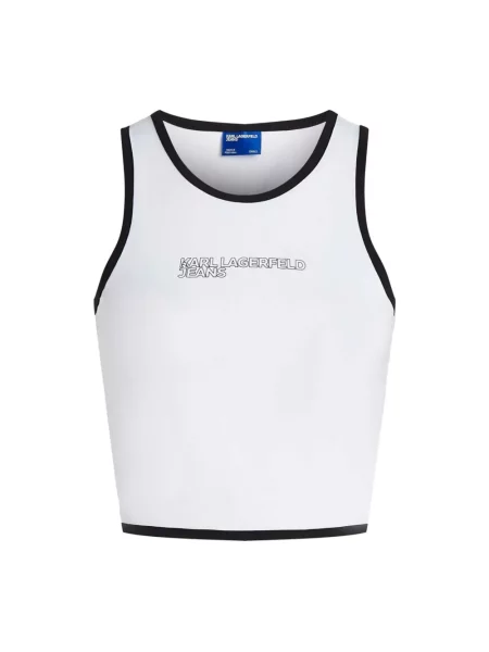 Top Karl Lagerfeld z logo biały