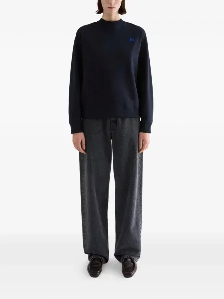 Hanorac Jil Sander cu broderie albastru