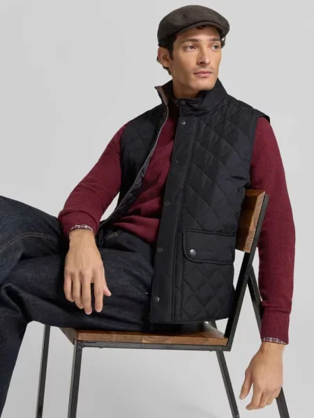 Barbour Kamizelka New Lowerdale Granatowy niebieska