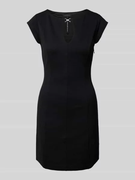 Sukienka mini z wycięciem w kształcie łezki model ‘DOROTEA’ Guess czarna