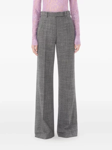 Pantaloni Valentino Garavani de lână gri