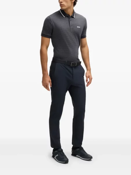 Polo Boss din jacard gri