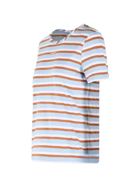 Tricou Marni cu dungi cu autograf albastru
