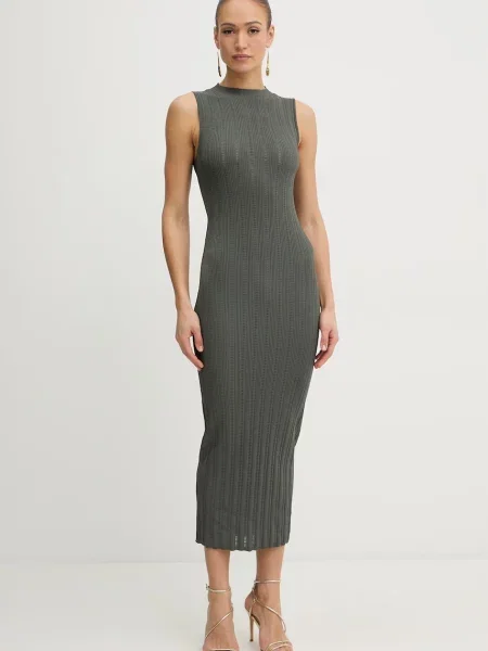 Twinset sukienka z wiskozą zielona