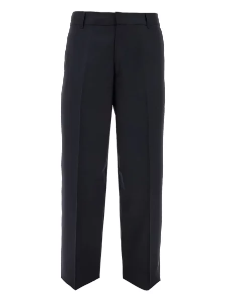 Pantaloni Emporio Armani de lână albastru