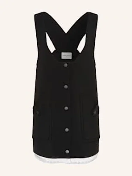 Claudie Pierlot Sukienka Ogrodniczka schwarz czarna