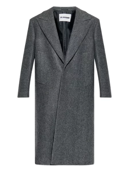 Palton Jil Sander de lână gri