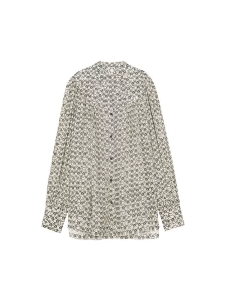 Wielobarwność koszula Ines De La Fressange Paris z nadrukiem zielona