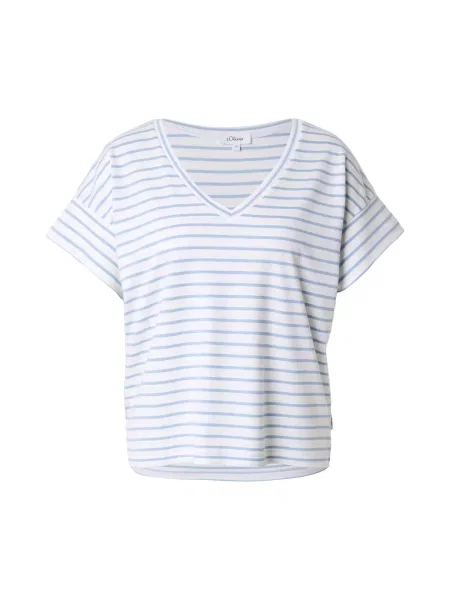 S.Oliver Tricou albastru deschis / murdar alb