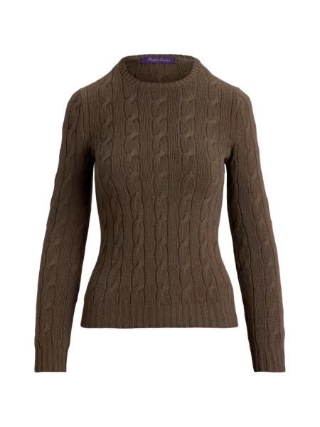 Pulover Ralph Lauren Collection din cașmir maro