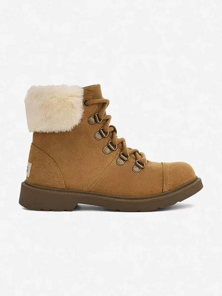 Замшеві черевики UGG Azell Hiker Weather утеплене коричневий