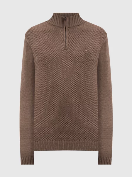 Светр з вовною Florentino коричневий