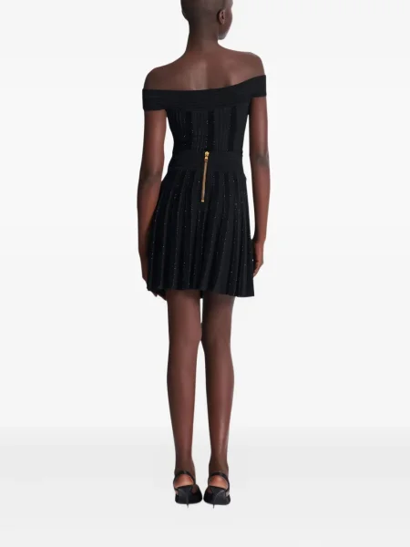 Fusta plisata Balmain plisată negru