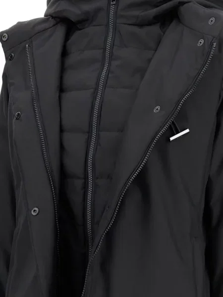 Palton Fay cu glugă negru