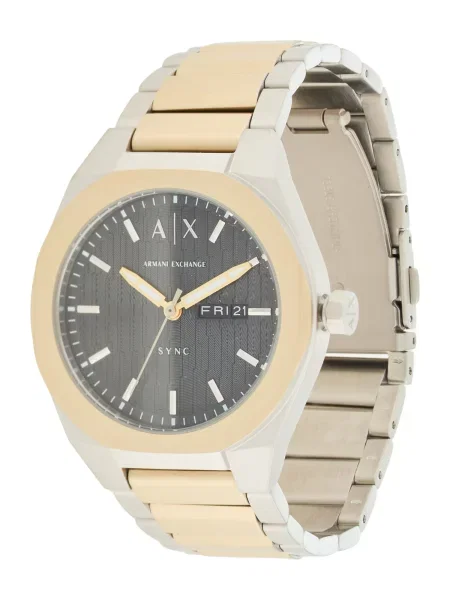 ARMANI EXCHANGE Ceas analogic Sync auriu argintiu negru